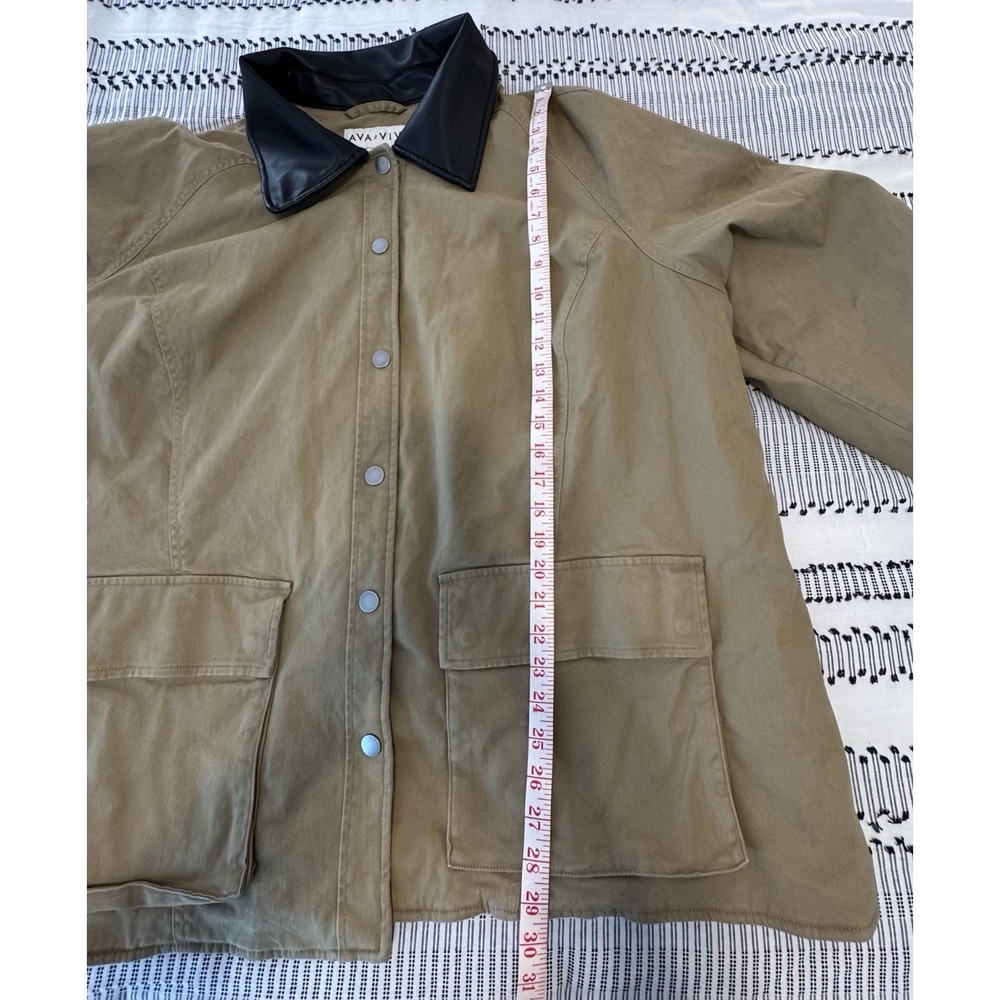 AVA & VIV Women's Oversized Field Barn Chore Jacket 3X Tan New With Tags